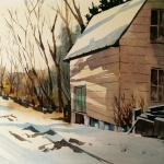 Frostburg in Winter, 11x15 inches, watercolor